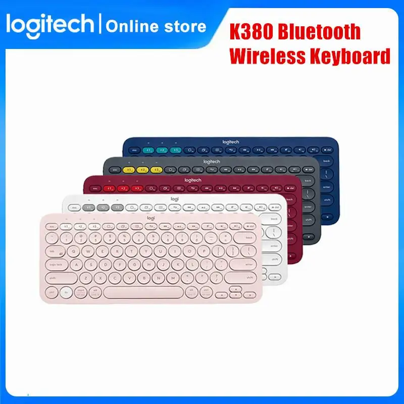 Беспроводная Bluetooth-клавиатура Logitech K380, Беспроводная Bluetooth-мышь для нескольких устройств, Windows Pad, Android, IOS