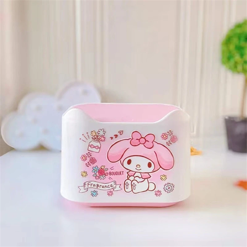 Sanrioed My Melody Kuromi Cinnamoroll Kittly пресс мусорная корзина аниме Kawaii офисный стол для мусора