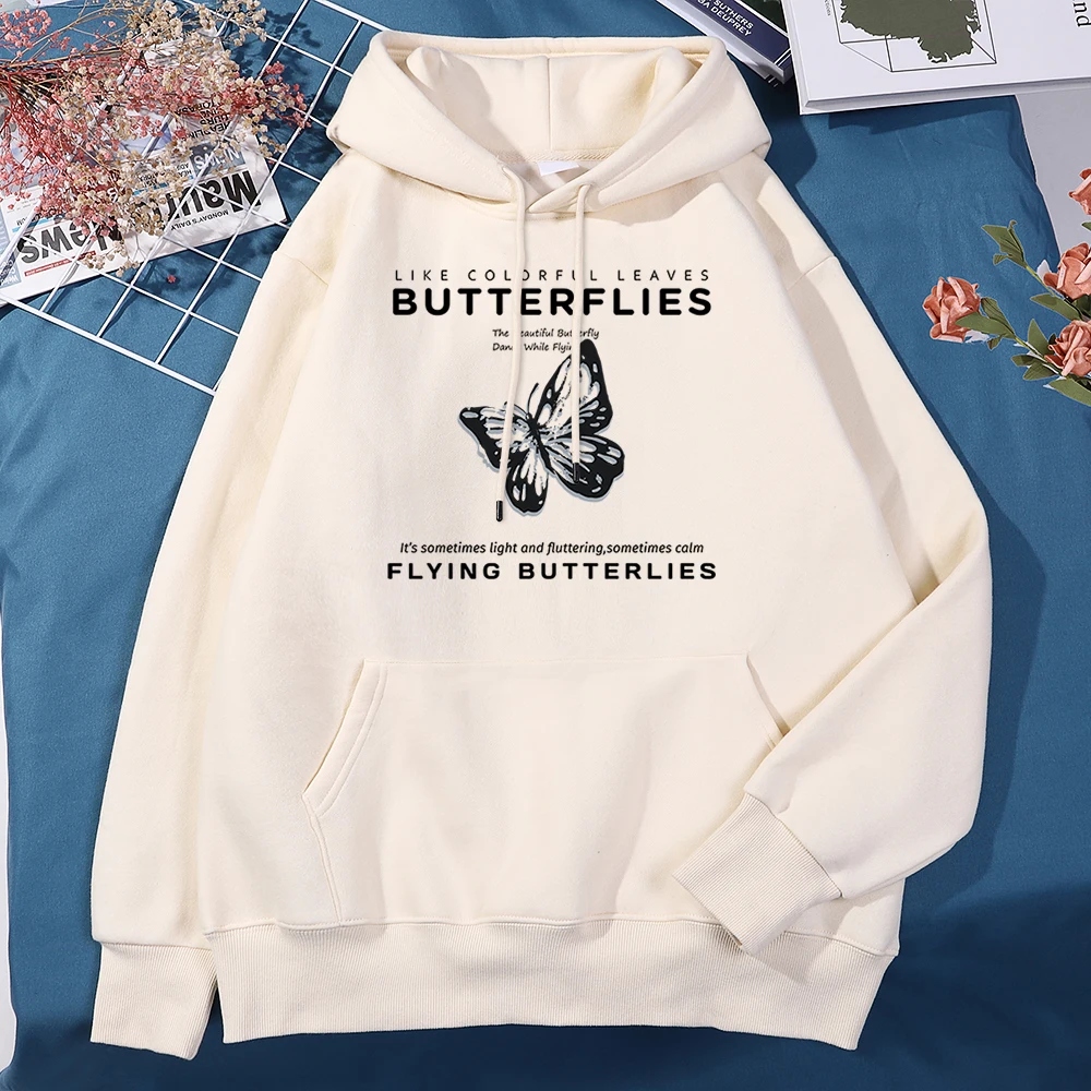 

Butterflies Is Flying Print Man Hoodie Fashion Quality Hoodies All-Match Loose Sweatshirts Sports Comfortable Clothing For Men