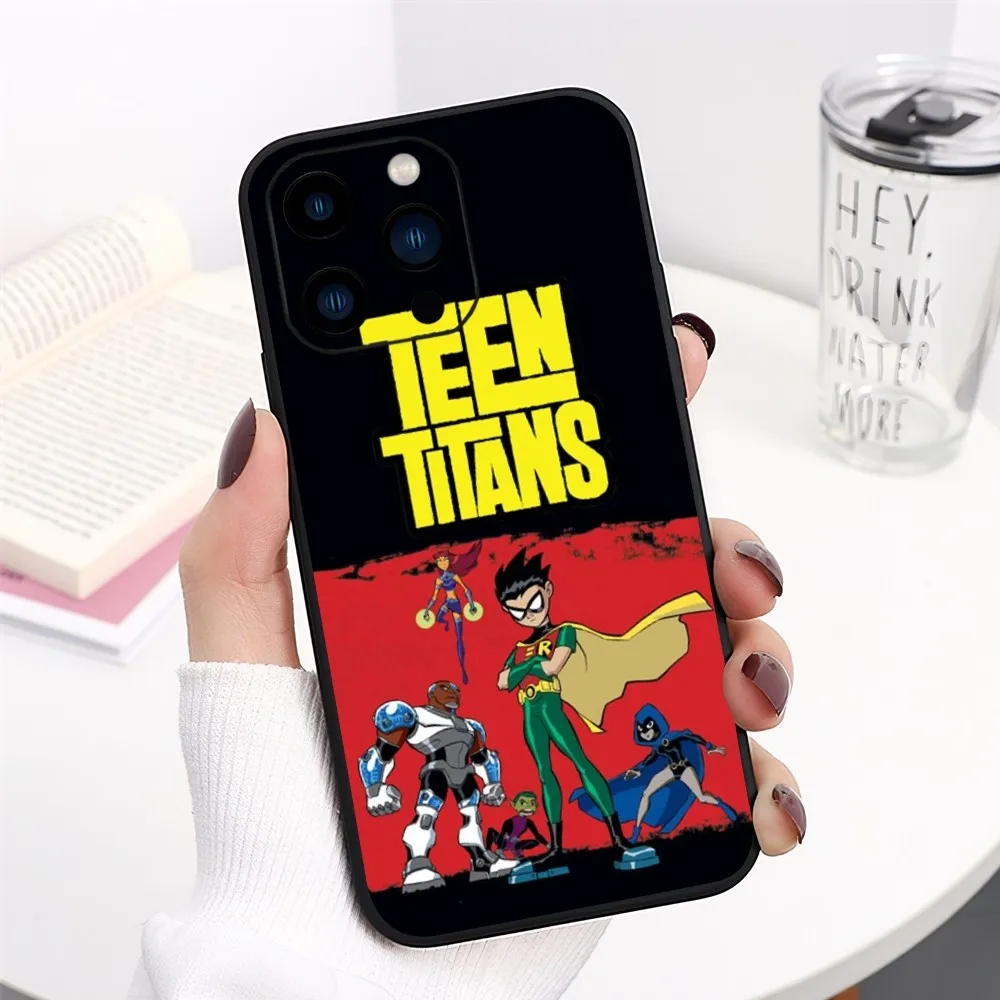 Подростковый мультяшный T-Titans чехол для телефона iPhone 13 14 15 11 12 Mini Pro Max прозрачный