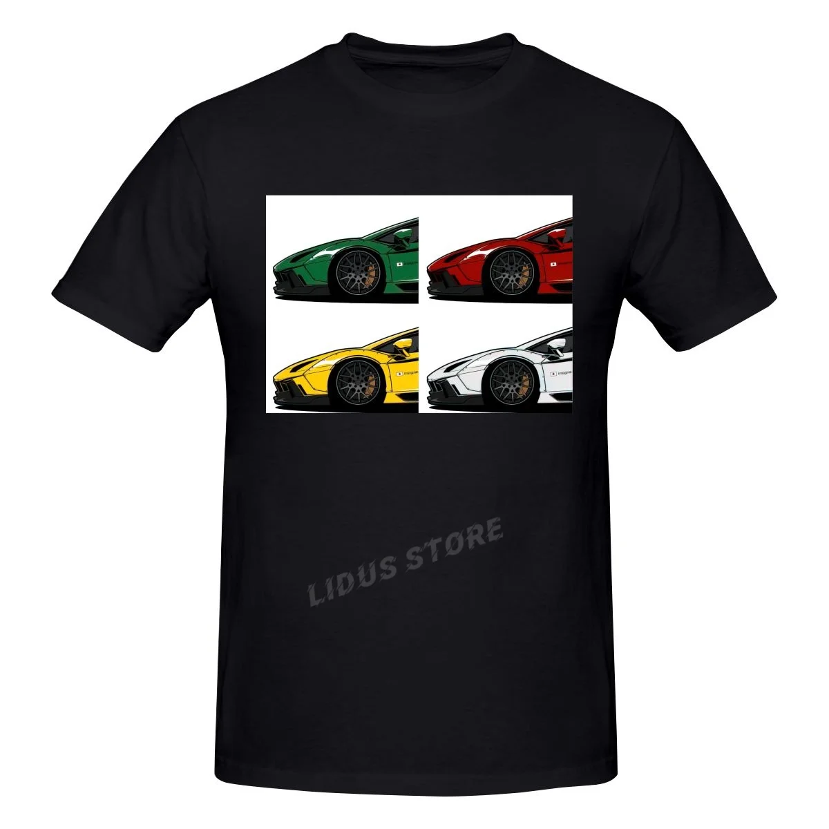 

COOL Supercar Lamborghini Car T shirt Harajuku Streetwear 100% Cotton Graphics Tshirt Brands Tee Tops