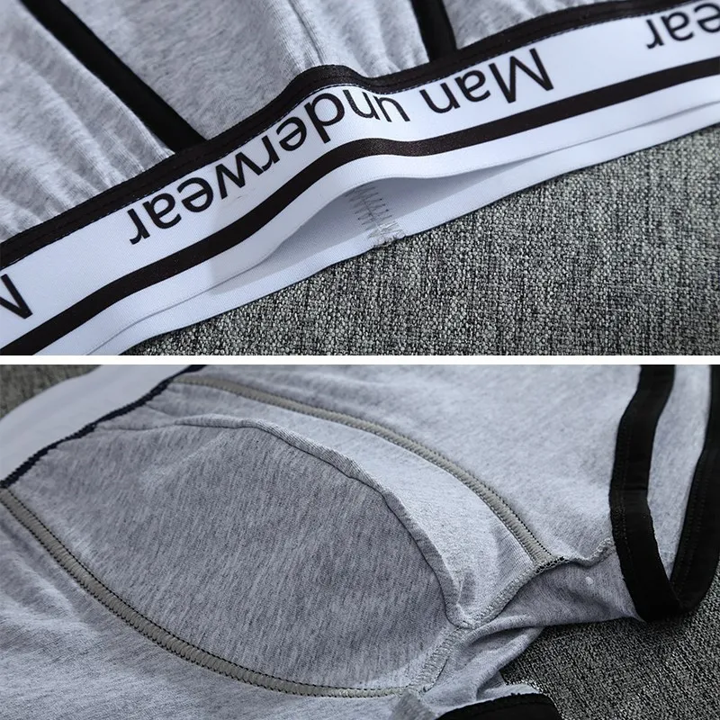 Men Underwear Boxers Cotton Man Panties Breathable Solid Boxershorts Male Mid Waist Underpants Trend Man Shorts Homme