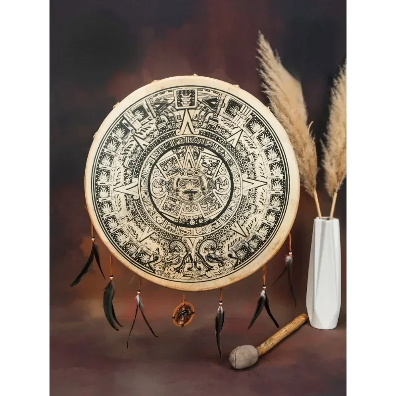 Ручной барабан богатый из овчины большой с рамой ASMR звуковое лечение медитация