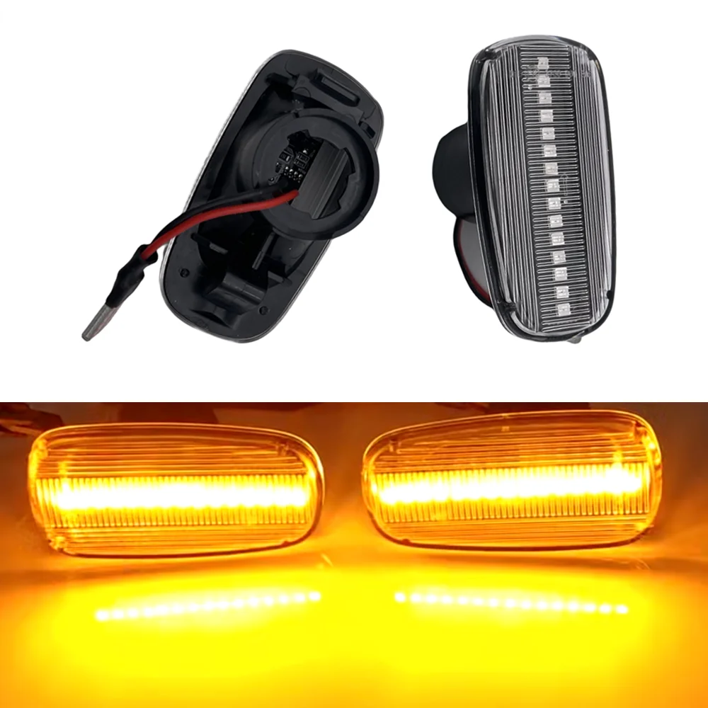 2 шт. динамические светодиодные боковые габаритные огни указателя поворота для