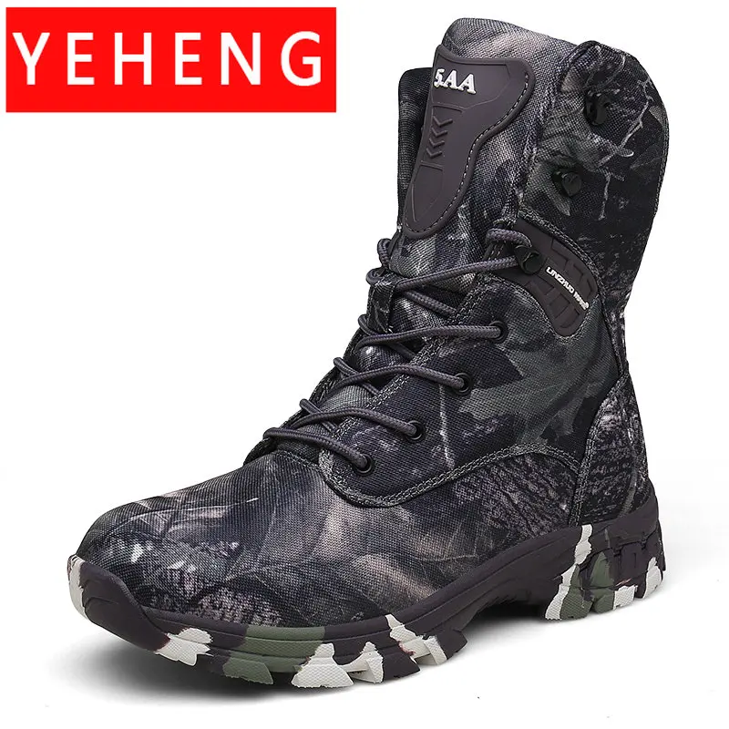 

Men Camo Military Tactical Boots Waterproof Nonslip Hiking Shoes Hunting Boots Outdoor Sneakers Delta Combat Army Military Boot