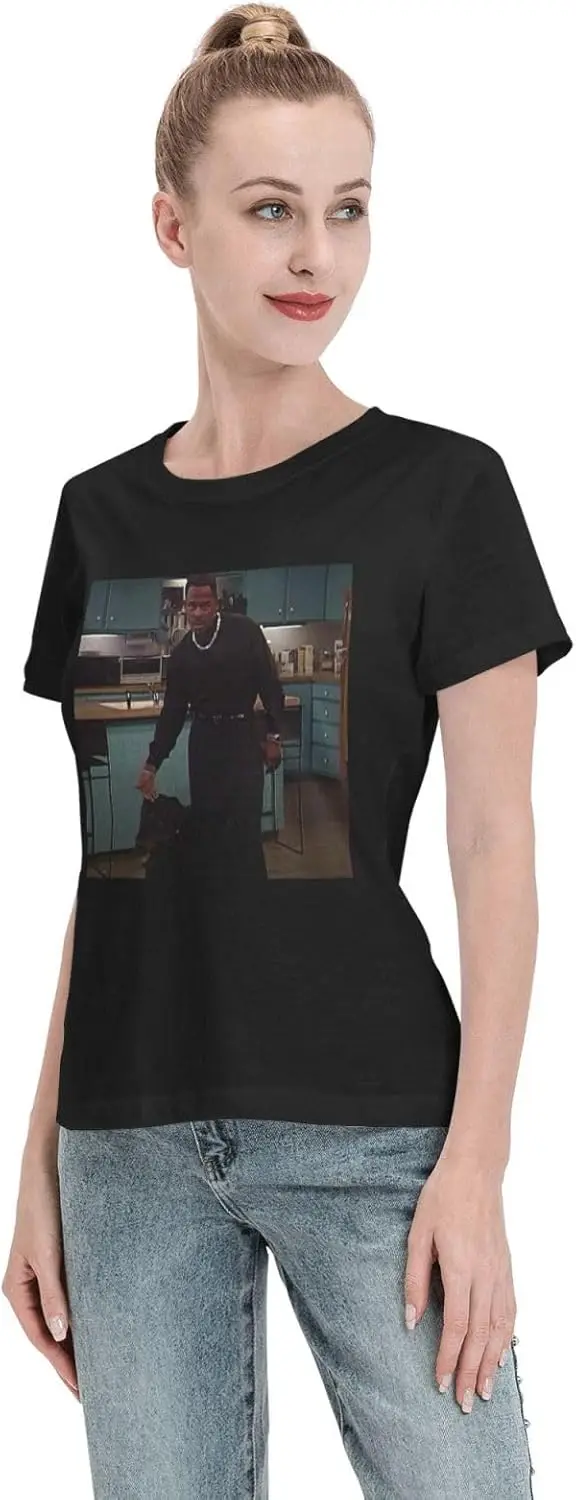 Женская хлопковая футболка с коротким рукавом и круглым вырезом