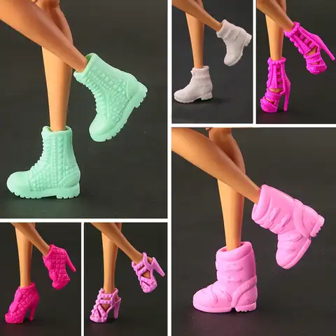 Новое поступление, модные ботинки, оригинальная обувь на высоком каблуке для куклы Барби, доступны 15 стилей обуви, бесплатная доставка