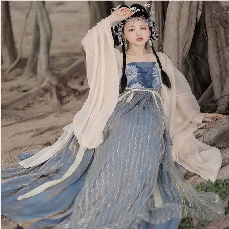 Женское традиционное китайское винтажное платье Hanfu Женский карнавальный костюм