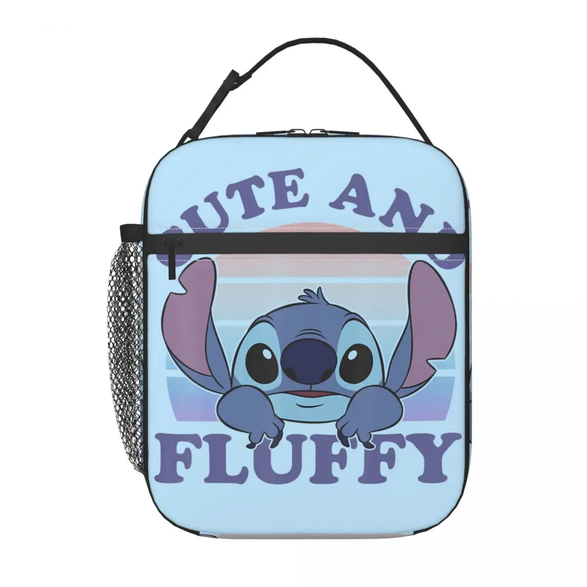 Милый и пушистый винтажный многоразовый контейнер для еды на молнии с градиентом