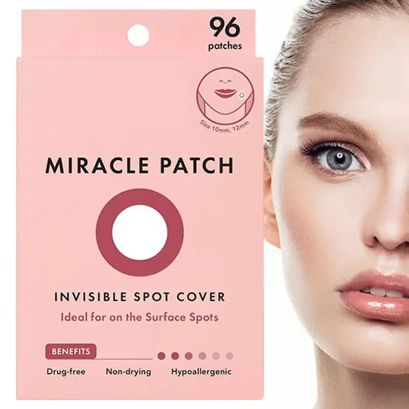 

Pimple Cover Patches | 96 Pieces Invisible Clear Spot Acne Pimple Patches | Calming And Soothing Invisible Spot Dot Microcrystal