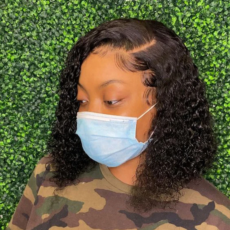 Глубокая волна 13*5*1 кружевной фронтальный парик с предварительно выщипанными