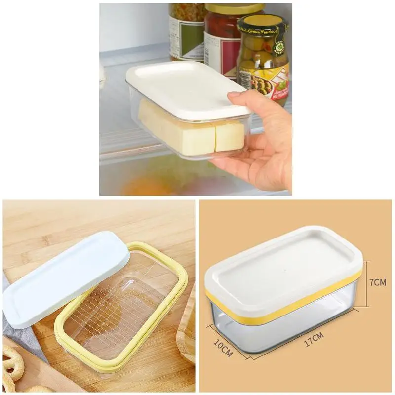 

2 in 1 Butter Slicer Saver Keeper Case Butter Container Storage with Lid Butter Butter Slicer Storage Case wzpi