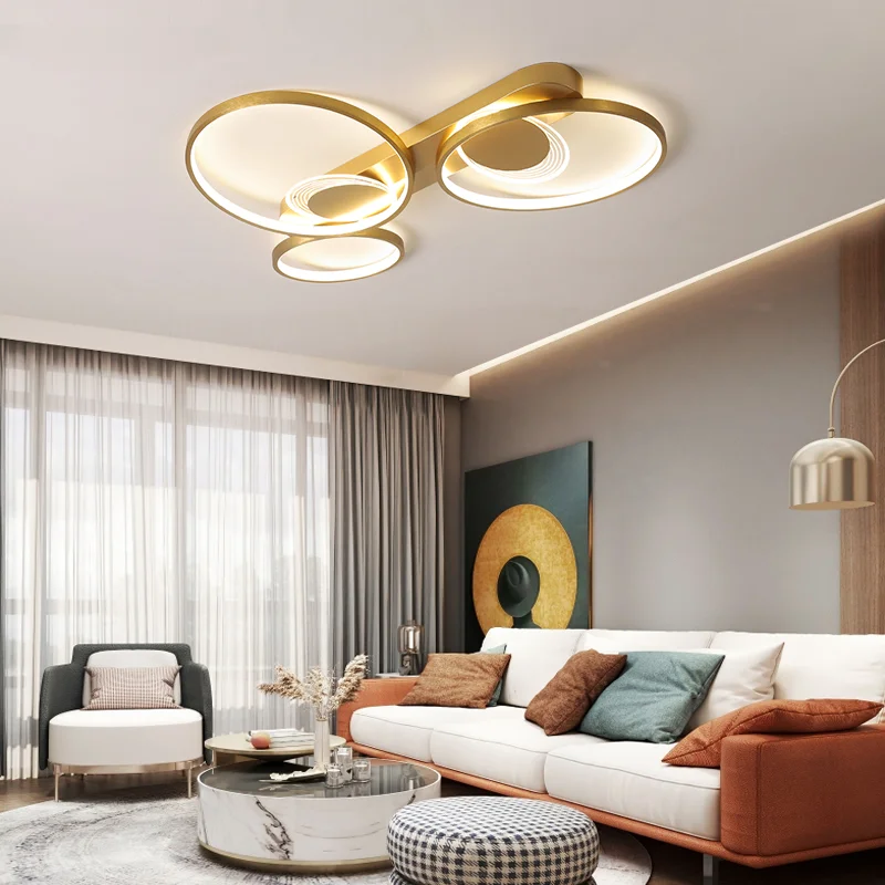 

Nordic Luxury Lighting Fixtures Modern LED Chandelier Lights For Living Dining Room Bedroom Gold Black Lamps Dimmable Luminarie