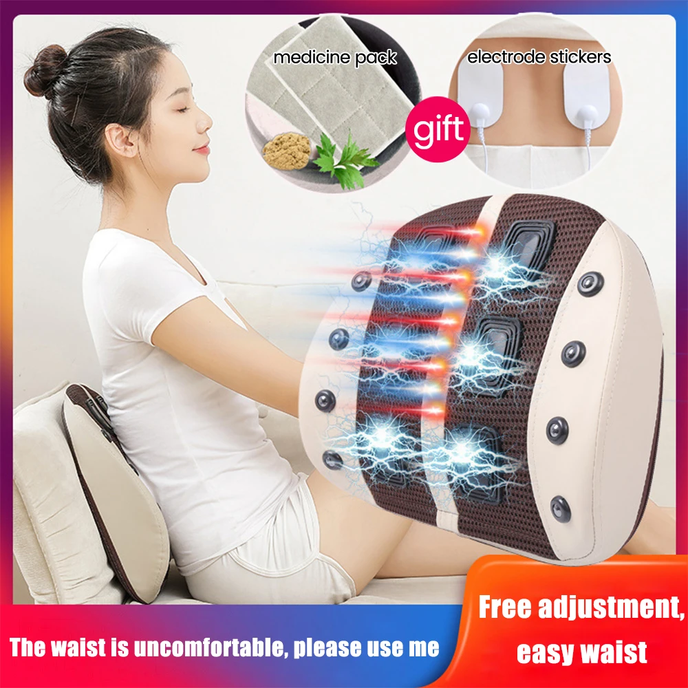 

Infrared Heating Waist Massager Lumbar Cervical Traction Device Vibrator Relief Back Pain Spine Support Relieve Fatigue Muscle