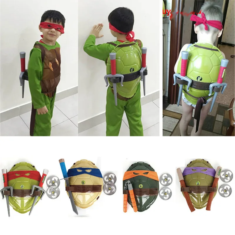 

NECA Turtle Armor Turtles Weapons Wearable Mask Shell Suit Children Birthday Party Cosplay Weapon Props Toy Doll Gifts