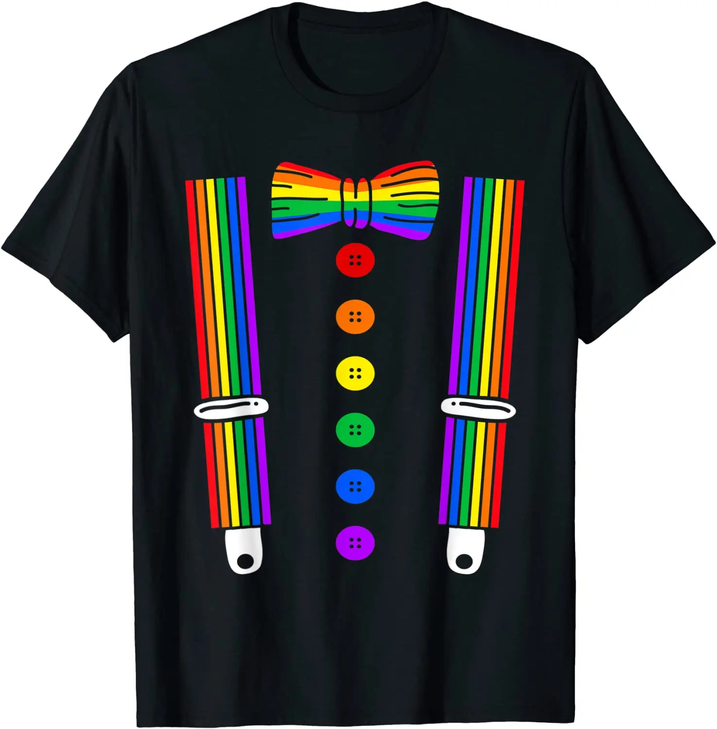 

Pride Shirt Rainbow Tuxedo Suspenders T-Shirt