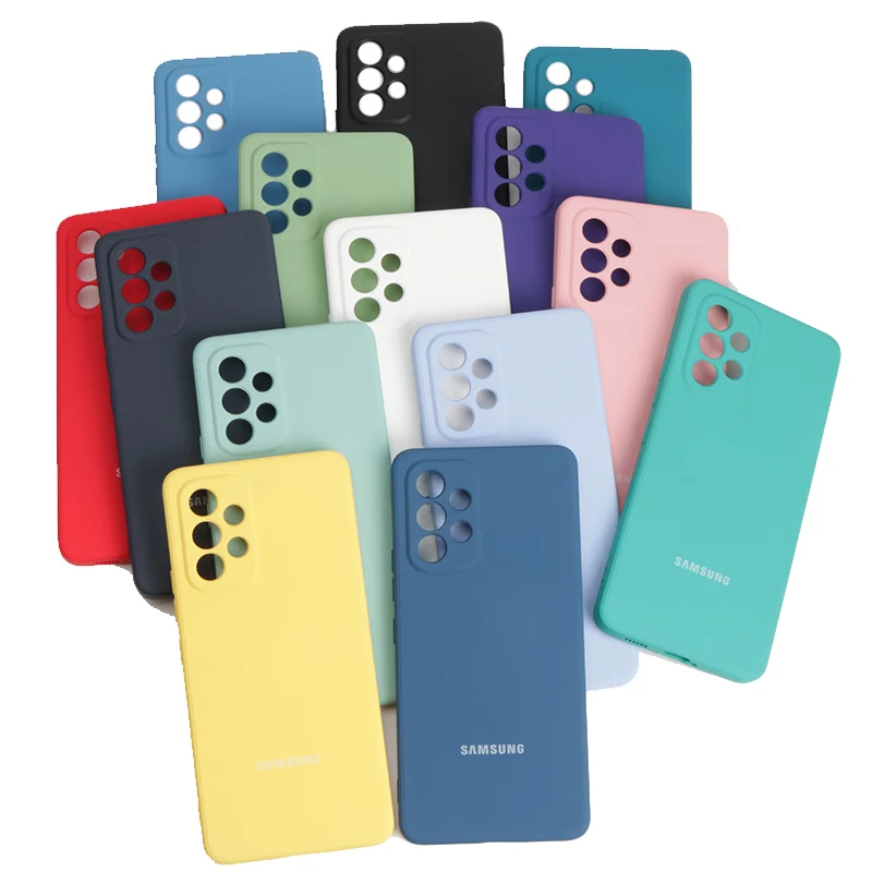Оригинальный Мягкий противоударный чехол из жидкого силикона для Samsung Galaxy A53 A73