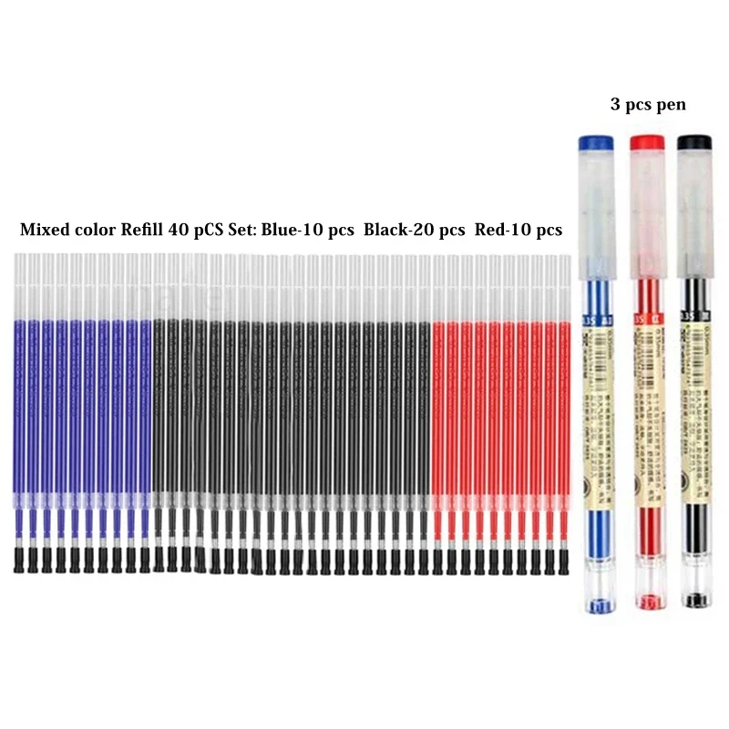 

Hopk набор гелевых ручек 43 шт., синий/черный/красный, 0,35 мм