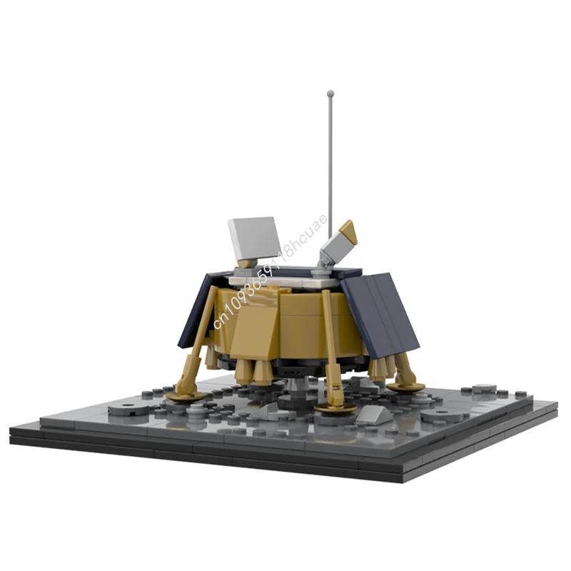 Фото Набор строительных блоков MOC Space Blue Ghost Lunar Lander Riders The Sky, 237 деталей, модель космического модуля, рождественский подарок, игрушка, развивающая игрушка №1