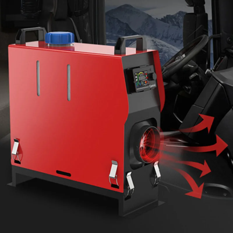 

Vertical Parking heater Plus 5KW All In One Car Heater 12V Red Air diesels Heater with LCD knob switch remote control