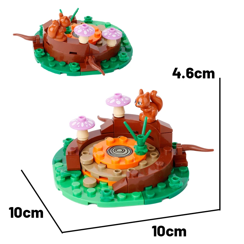 MOC средневековый почтовый ящик модель строительные блоки белка пень животное