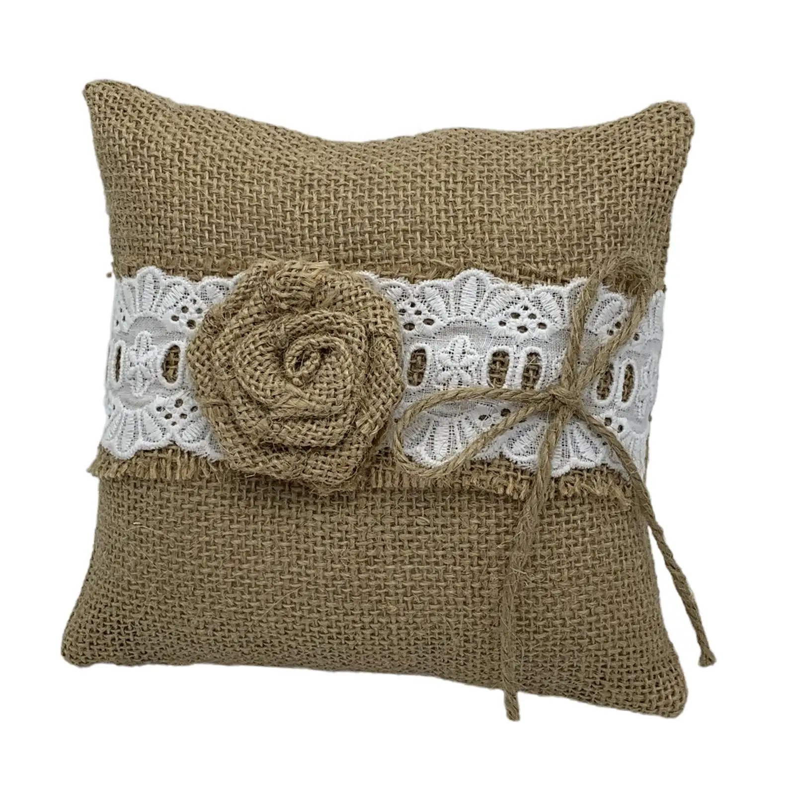 

Lace Flower Romantic Ring Pillow Ring Bearer Pillows Ring Cushion Ring Pillow for Festive Supplies Anniversary Party Wedding
