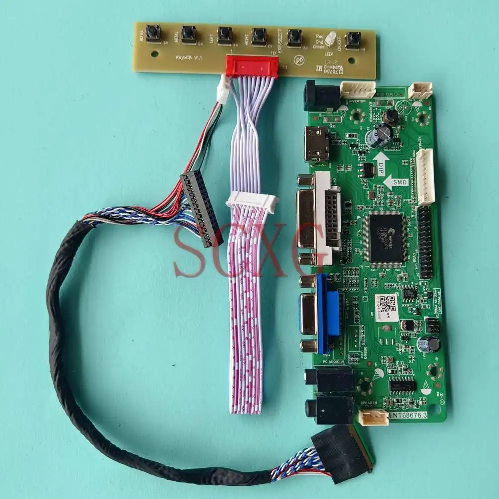 

DIY Kit For LTN121AT11-801 LCD Monitor Controller Board DVI VGA HDMI-Compatible 40 Pin LVDS 12.1" Laptops Panel 1280*800 60Hz