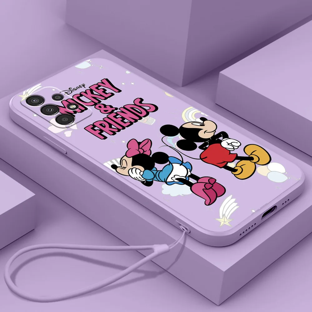

NEW Mickey Mouse Disney cute For Realme Narzo 50A 50i 30 10 V23 Q5i Q5 GT2 GT Neo 3T C21Y XT X2 Pro Liquid Rope Funda Cover