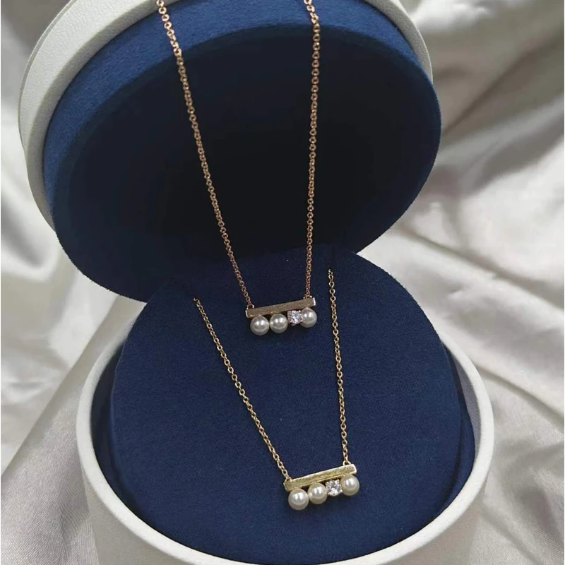 Женское ожерелье из серебра 925 пробы с жемчугом