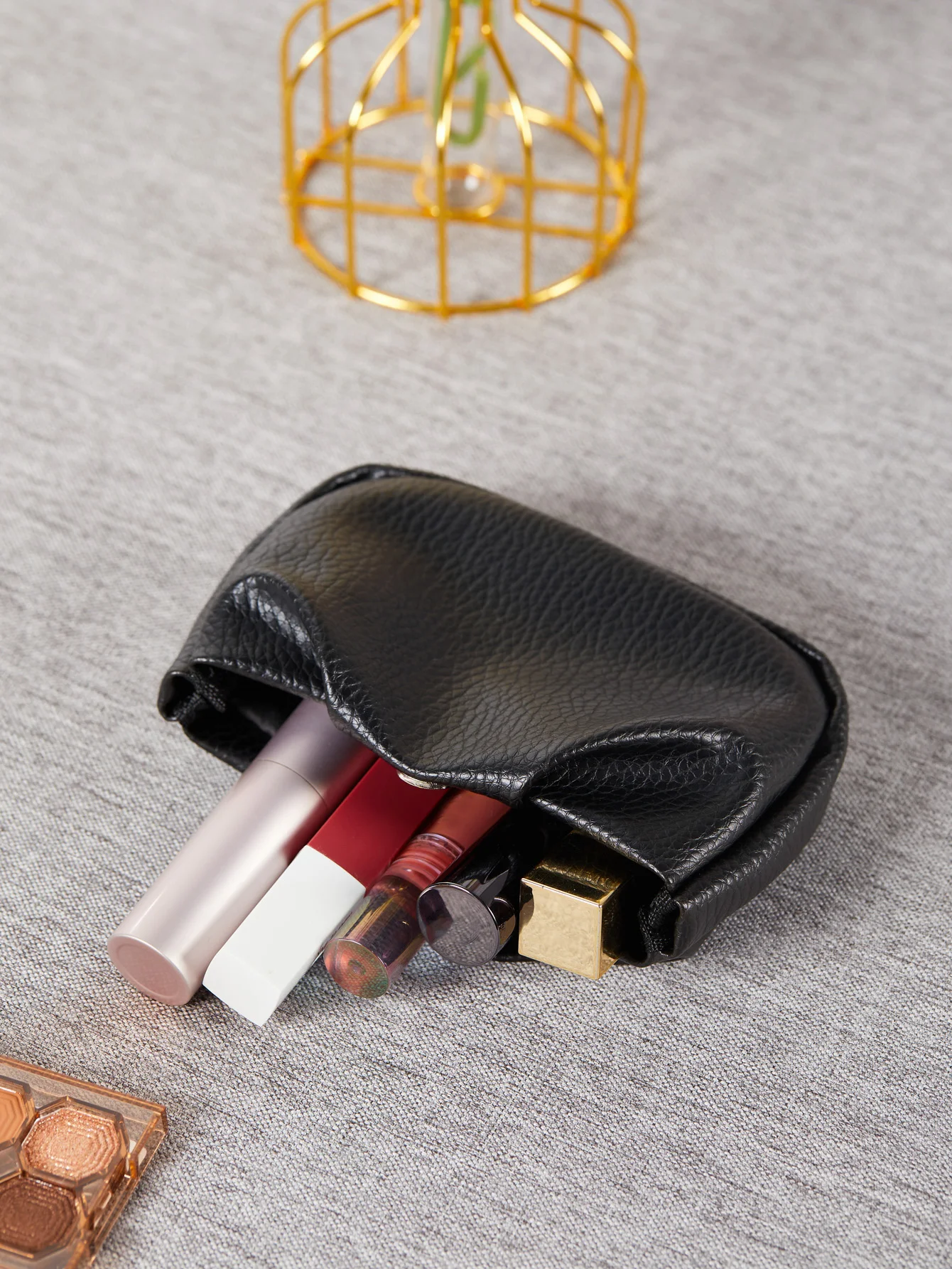 Большая Черная Косметичка С Личи 1 Шт. Для Путешествий Органайзер Кистей Женские