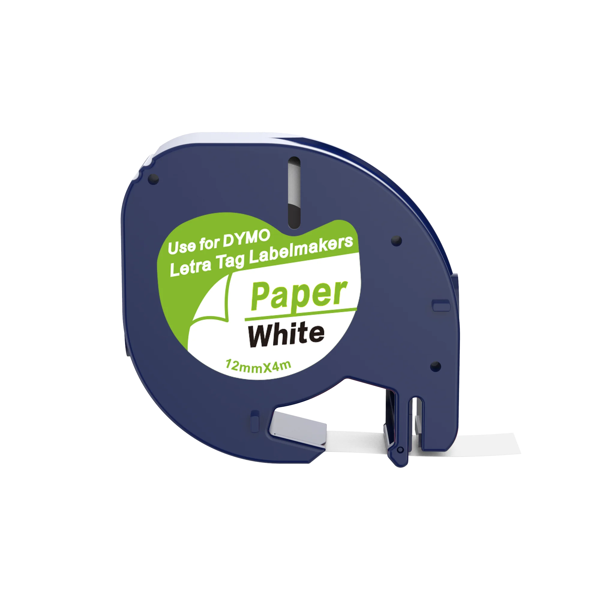 

1/2" Black on White Paper Label Tape 59421 91200 91220 91330 Compatible DYMO letra tag Label Maker LT-100H Plus LT-110T QX-50