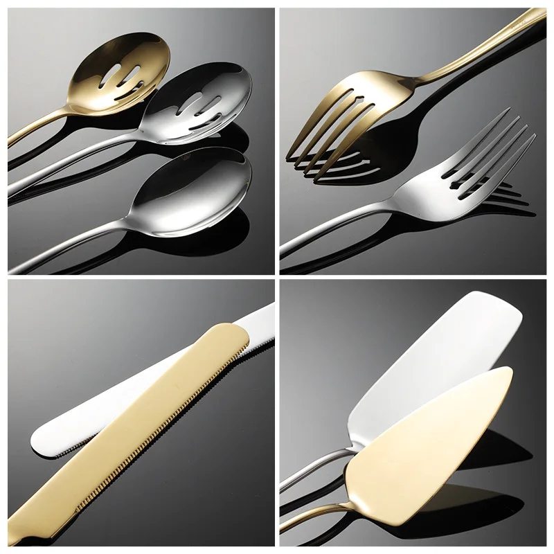 Сервировочная ложка и вилка из нержавеющей стали общественная нож для сыра торта