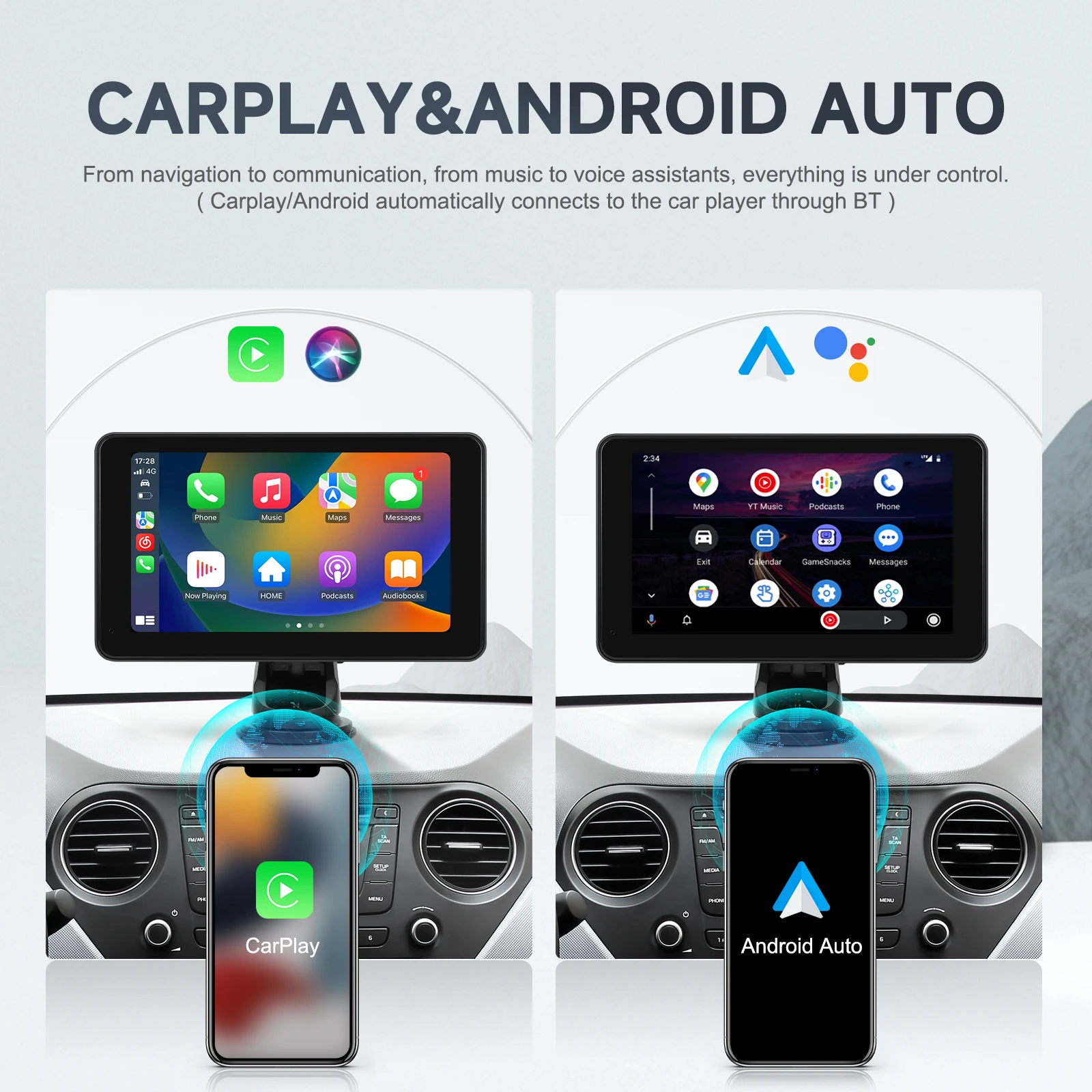 Мультимедийный плеер Podofo на Android с 7 &quotэкраном IPS экраном FM радио Bluetooth типоразмер