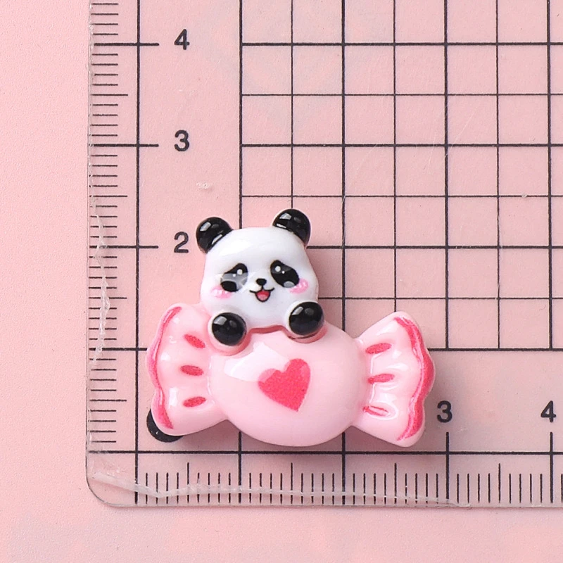 10 шт. Милая резиновая мультяшная панда клубника мороженое пончик конфеты плоская