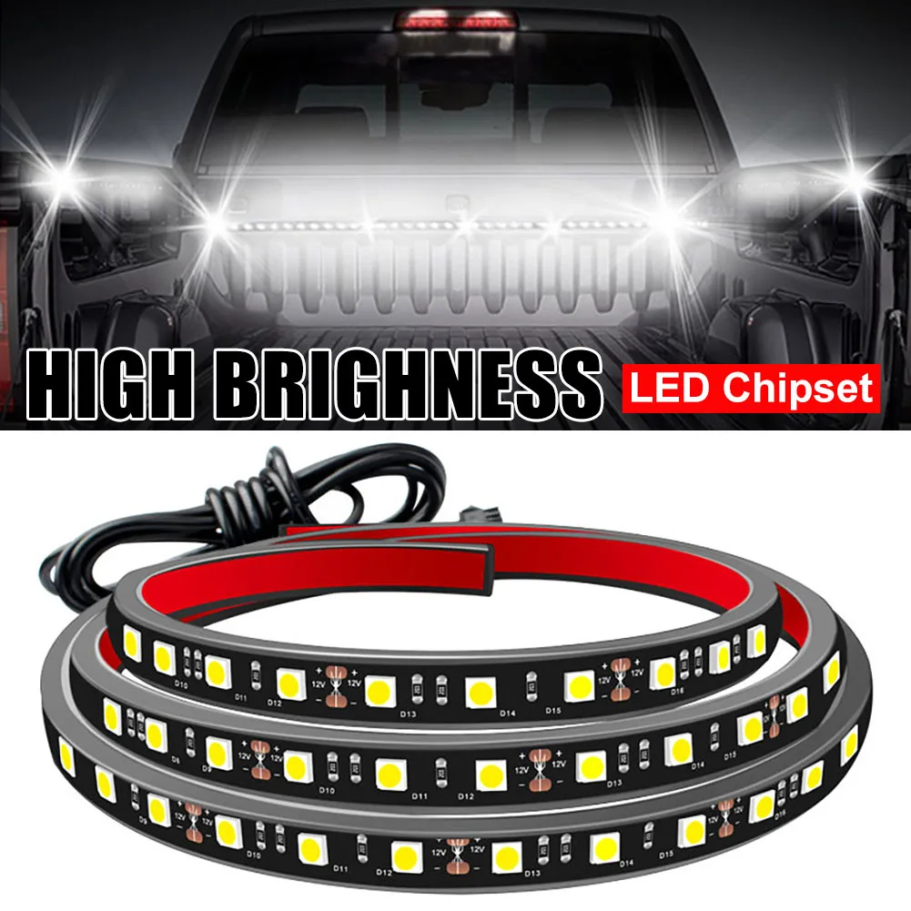 

2Pcs 60-inch Trunk Tailgate Light Bar 90 LED Pickup Bed Light Strip with Fuse Self Adhesive for Cargo Pickup Truck SUV RV Van