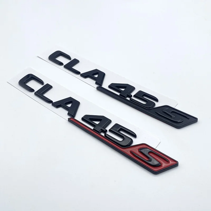 Глянцевая черная эмблема с буквами и номерами CLA45 CLA45S Turbo 4matic + для Mercedes Benz AMG