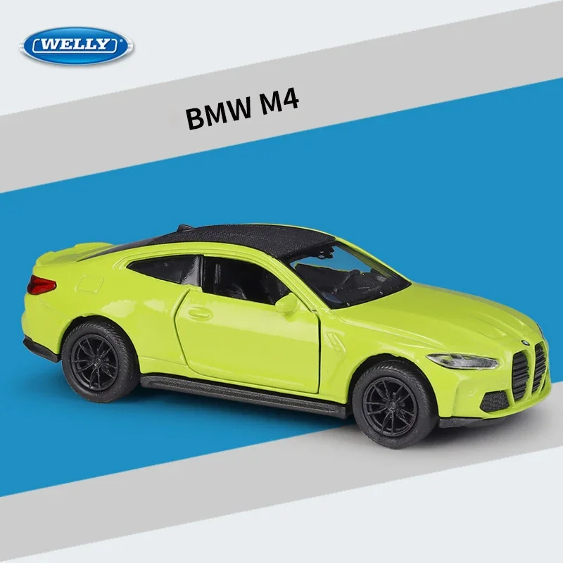 Роскошная модель автомобиля WELLY 1:36 BMW M4 из сплава металла игрушечные автомобили с