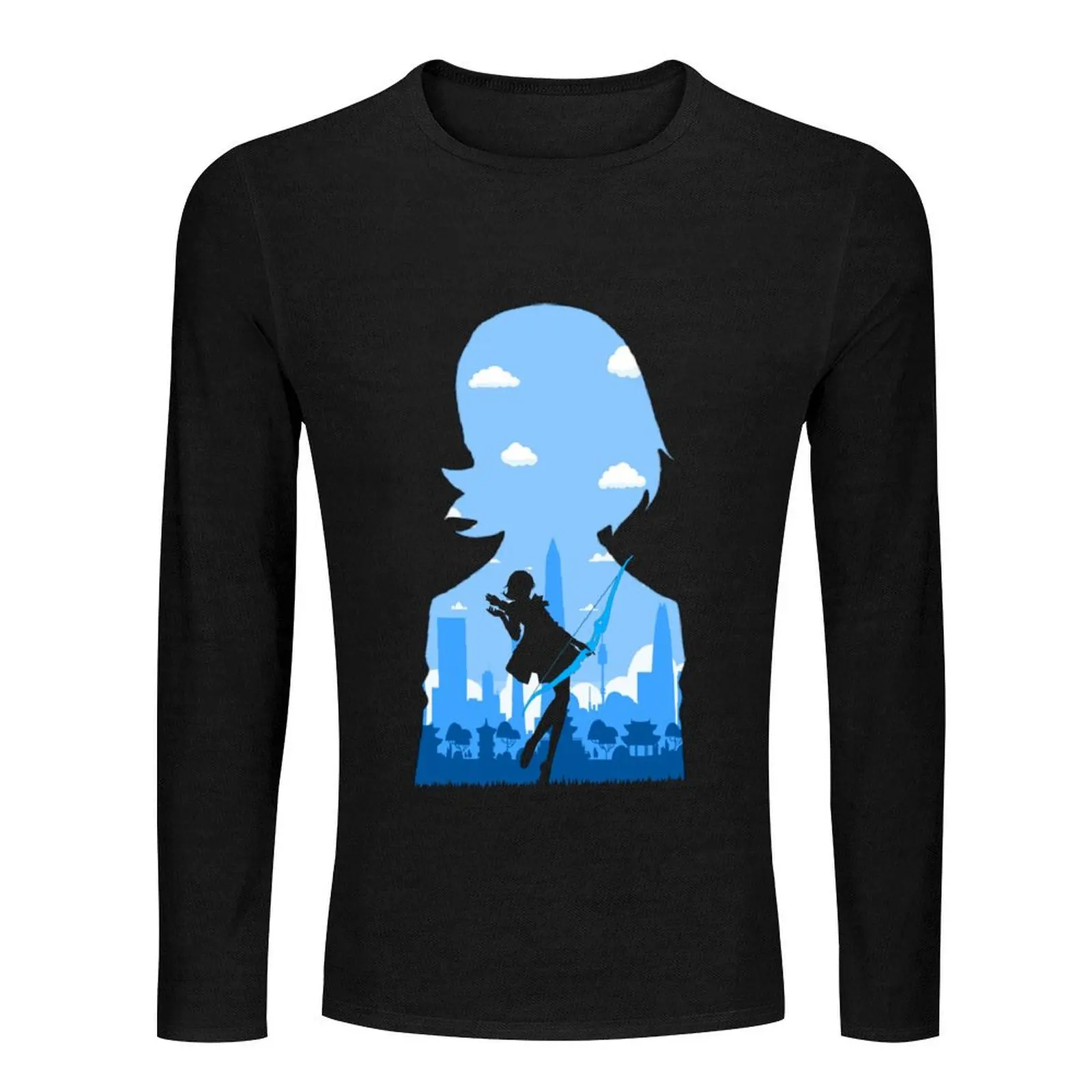 Persona 3 - Yukari Takeba *Negative Illusion * Длинная футболка черные футболки толстовки эстетичная