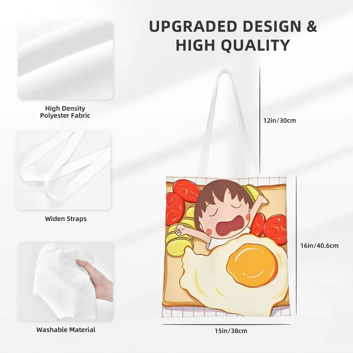 Чиби Маруко мультфильм аниме холст сумка-тоут яйцо одеяло продуктовые сумки