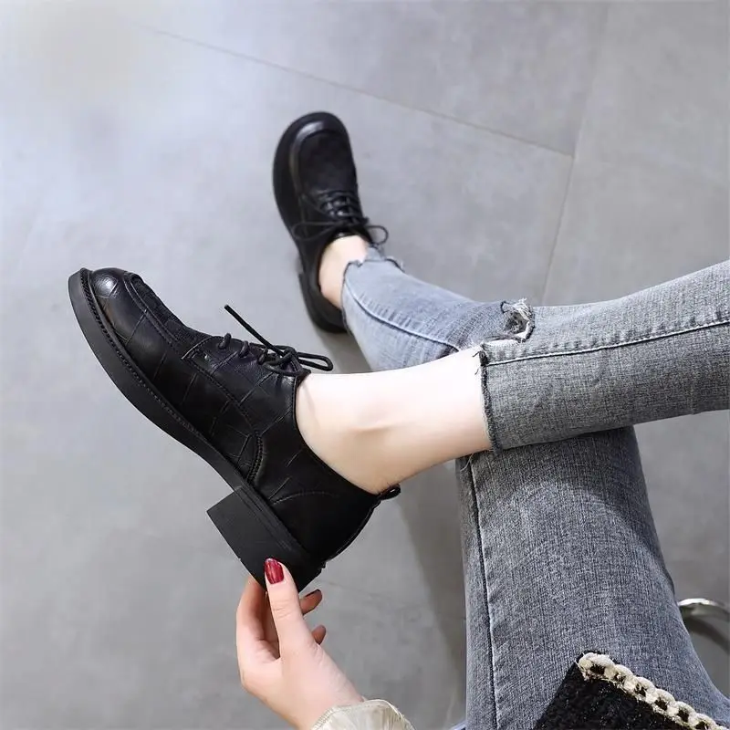 2023 Summer New Genuine Soft Leather Hollow out Small Leather Shoes Women's Fashion Lace up Mesh Breathable Slip-on shoe