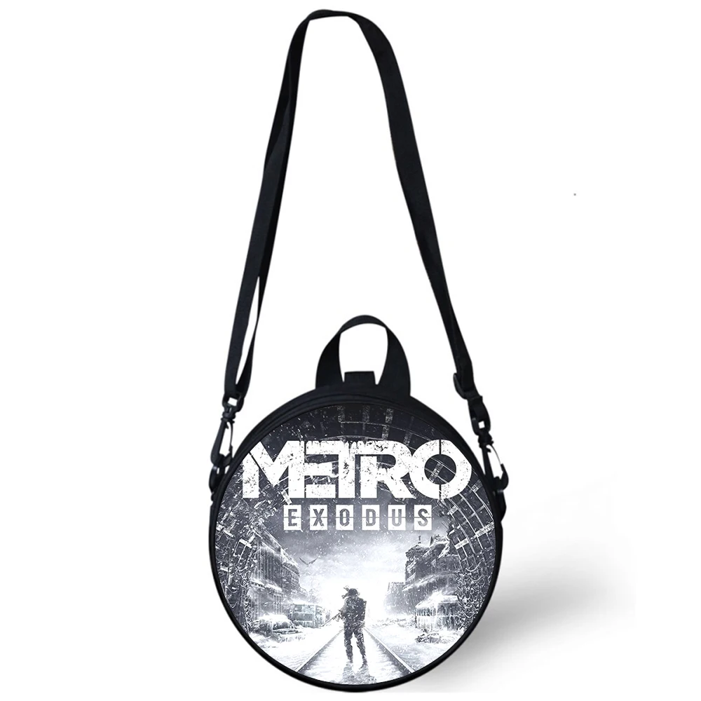 Metro Redux game Child kindergarten Bag 3D Print Crossbody Shoulder Bags For School Women Mini Round Bagpacks Rugtas Bag