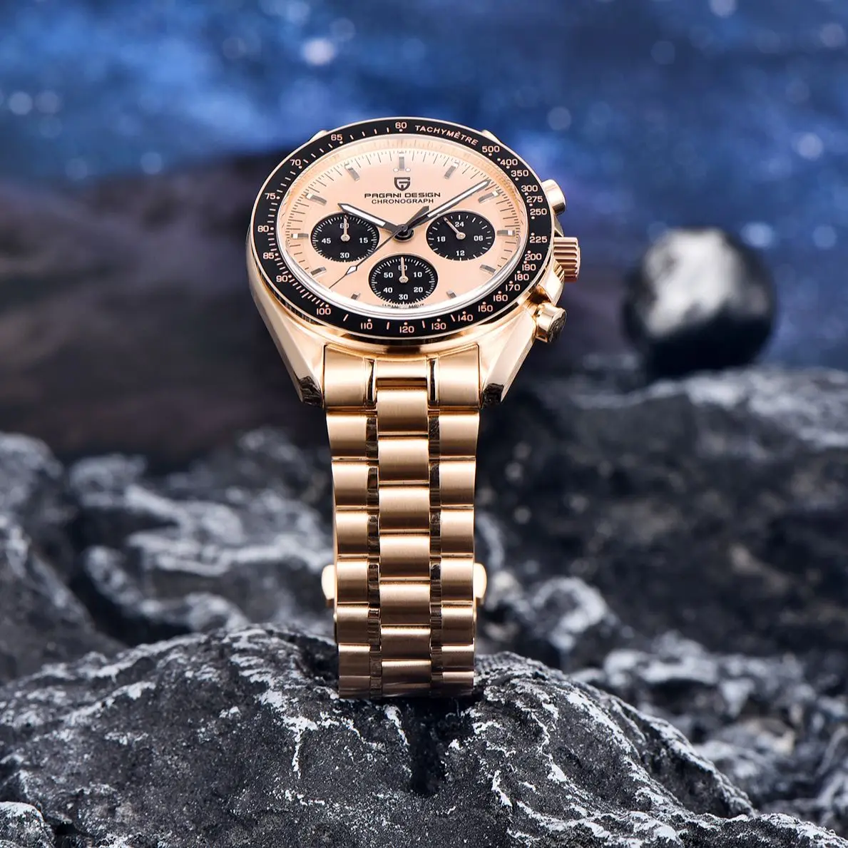 PAGANI DESIGN Top Luxury Moon Gold Quartz Watch for men Sport Speed Chronograph Automatic Date Wristwatch 2022 New Men's Watches