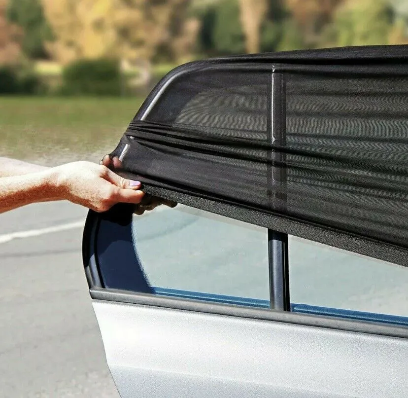 

Car Front Rear Side Window Sun Visor Shade Mesh Cover Insulation Anti-mosquito Fabric Shield UV Protector Sunshade Curtain Black