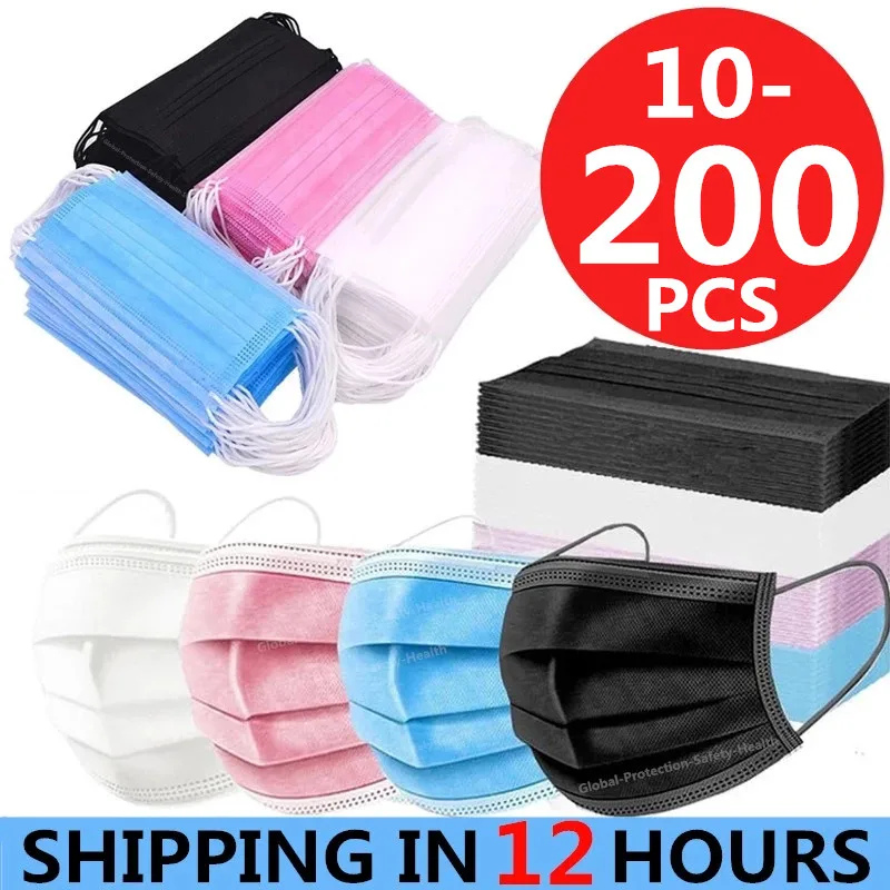 10-200 шт. одноразовые маски для лица взрослых |