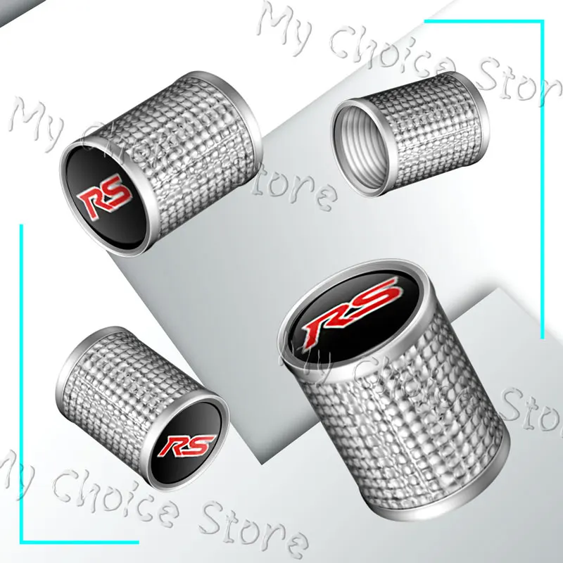 

4 шт./компл. эмблема с логотипом RS, крышка клапана для колеса автомобиля, обод, стержень, Airdust, водонепроницаемый чехол для Chevrolet Captiva Lacetti Aveo Cruze