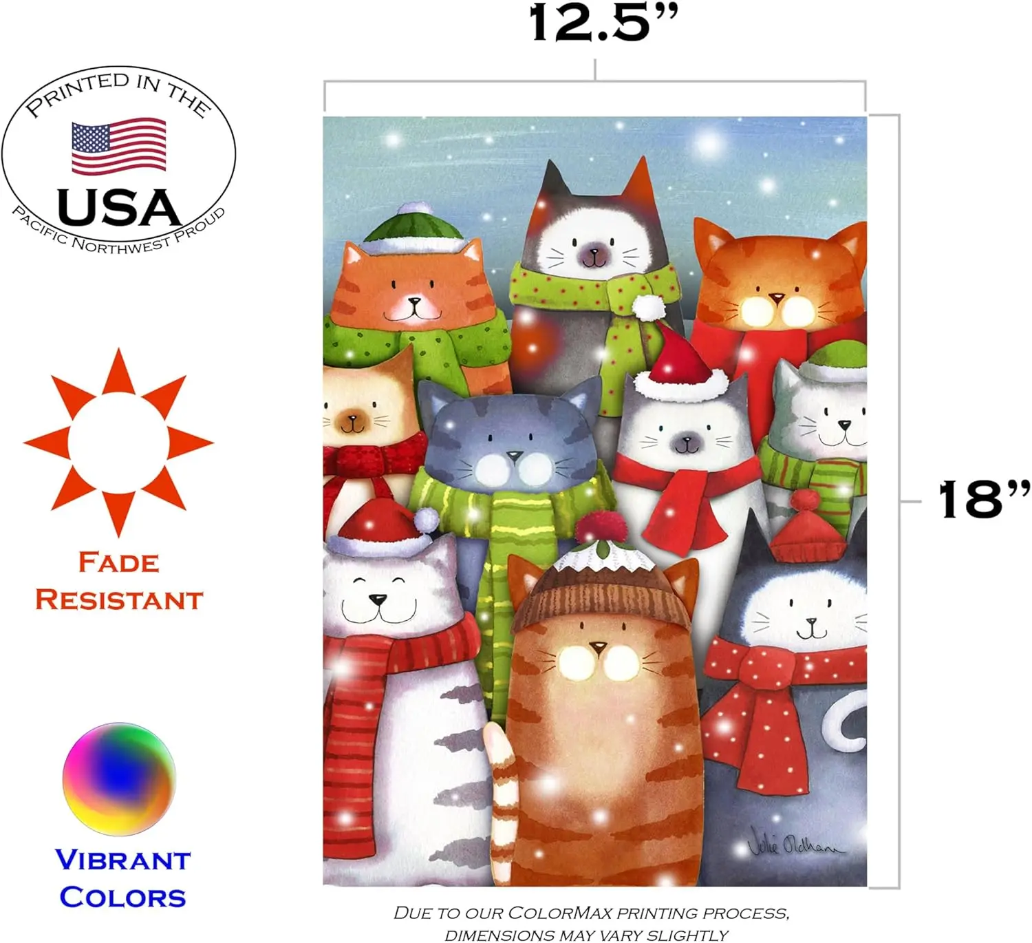 Двусторонний садовый флаг Тoland Кот Кароллин