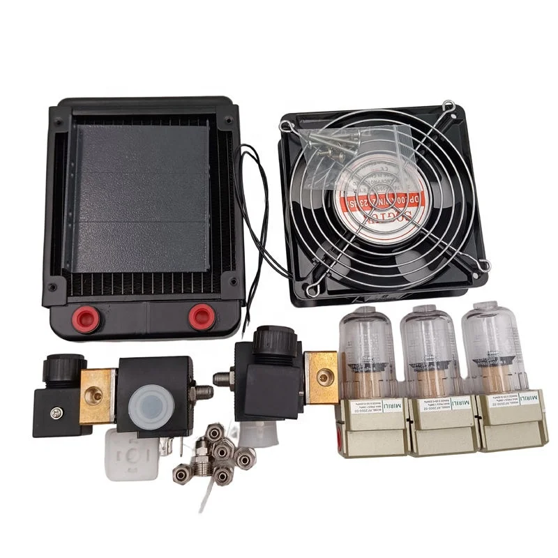 

3 in 1 220V Solenoid Valve Filter Radiator Flowmeter Accessories For Common Rail Tester Bench Flow Meter Accessory