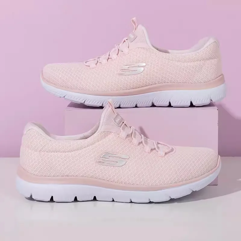 Skechers Женская спортивная обувь Летняя новая модная дышащая повседневная Легкая