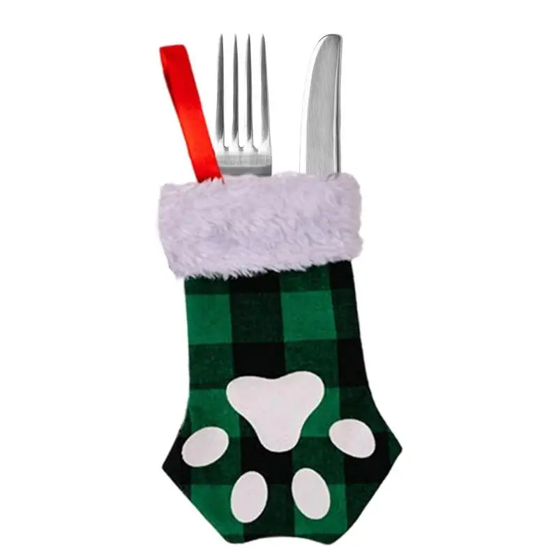 

Рождественские зеркальные карманы для хранения столовых приборов