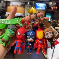 marvel superhero silicone keychain avengers captain america thor car key holder boyfriend backpack key rings jewelry gifts